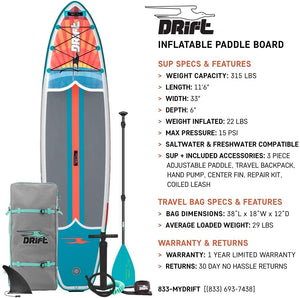 Drift 11'6" Native Inflatable Paddle Board